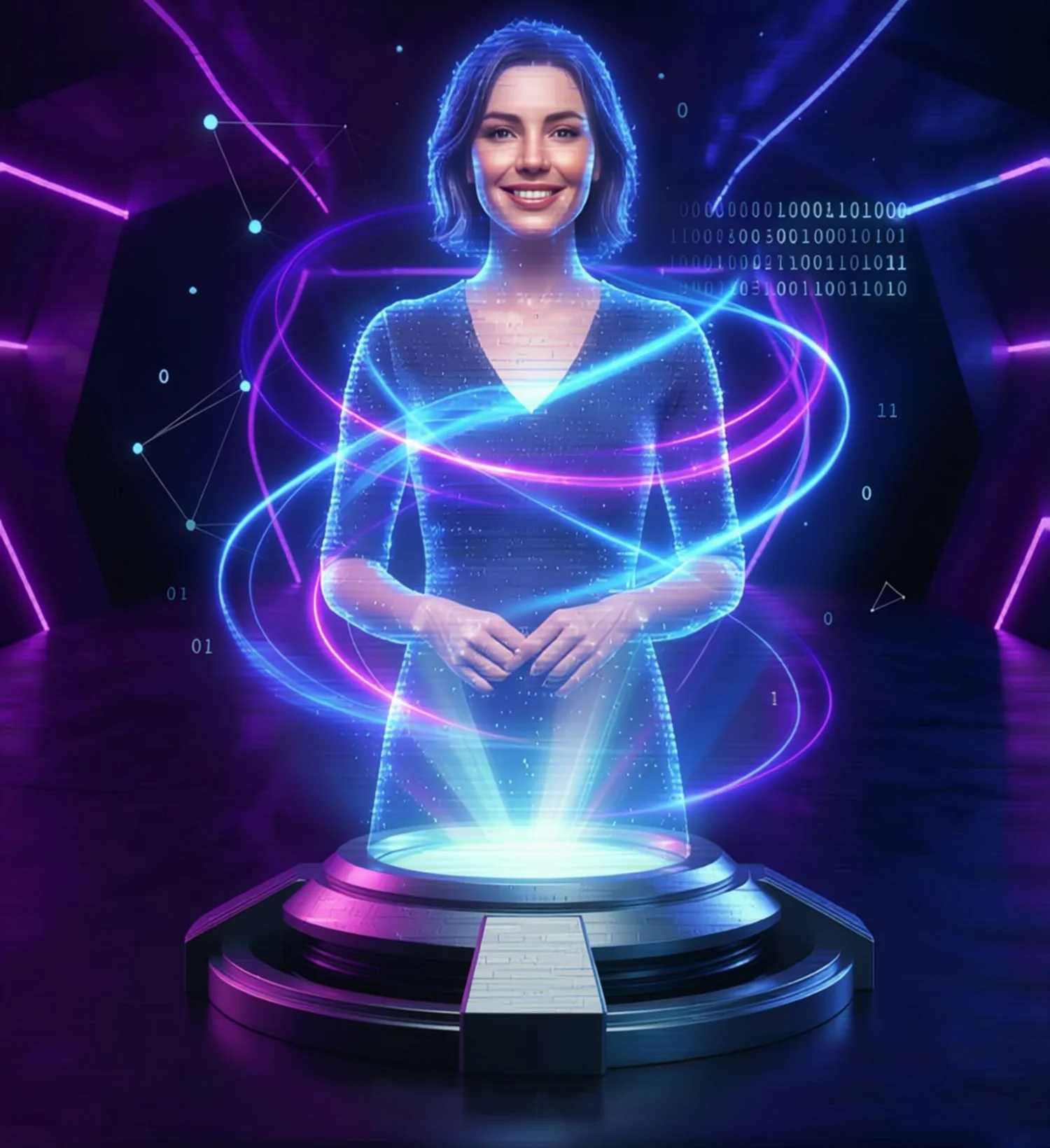 Sophie – KI-Tutorin von StudyWithSophie als Hologramm